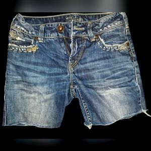 🌺🌷🪻Silver Jeans/Cutoffs Denim Shorts Sz 26" 🪻🌷🌺